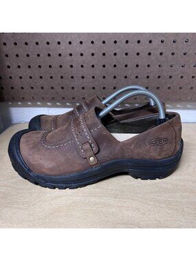 Keen Kaci Brown Leather Women’s Slip On Shoes Size 10 5440
